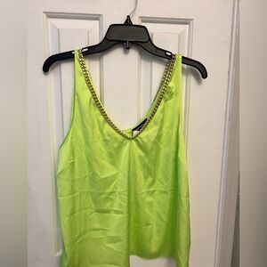 Generation Love Dallas chain tank in neon yellow/gold. Size L, NWT.